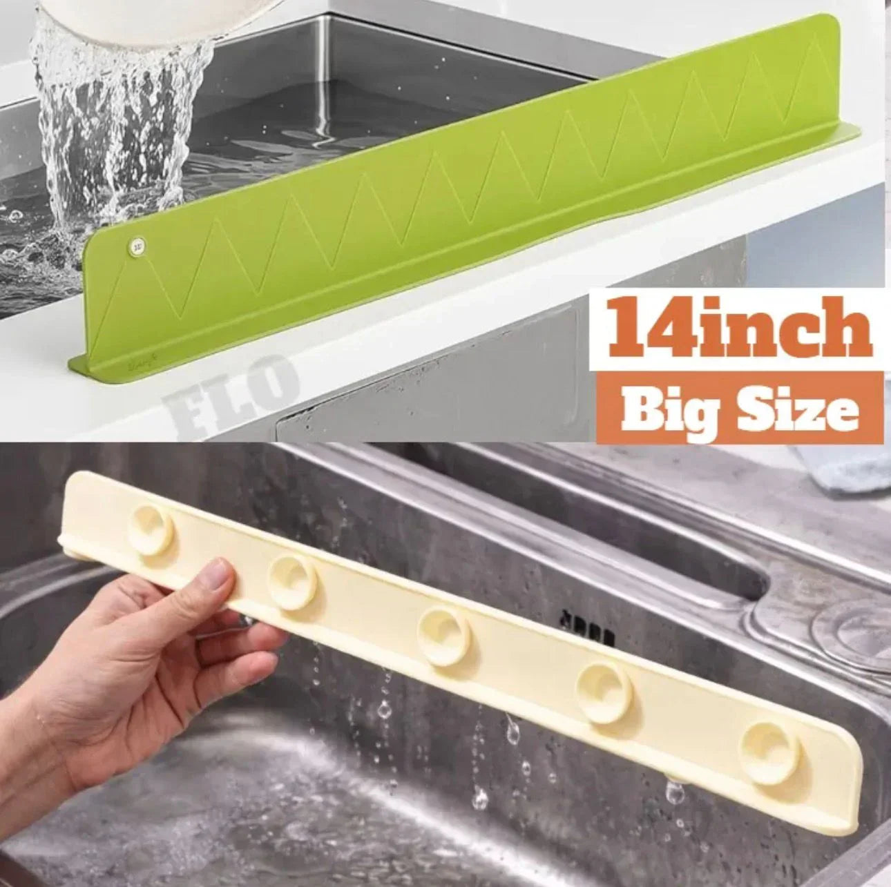 Silicone Kitchen Sink Splash Guard With Suction
